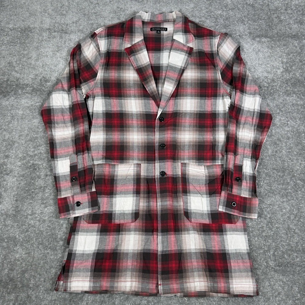 Jaywalker‎ Lightweight Jacket Men's Medium Red Plaid 3 Button Blazer